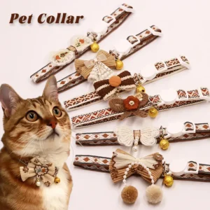 cat collars Cute and Versatile Adjustable Durable with Bells Pet Collars Necklaces Positioning Pets Cats Dogs Party Photos Props