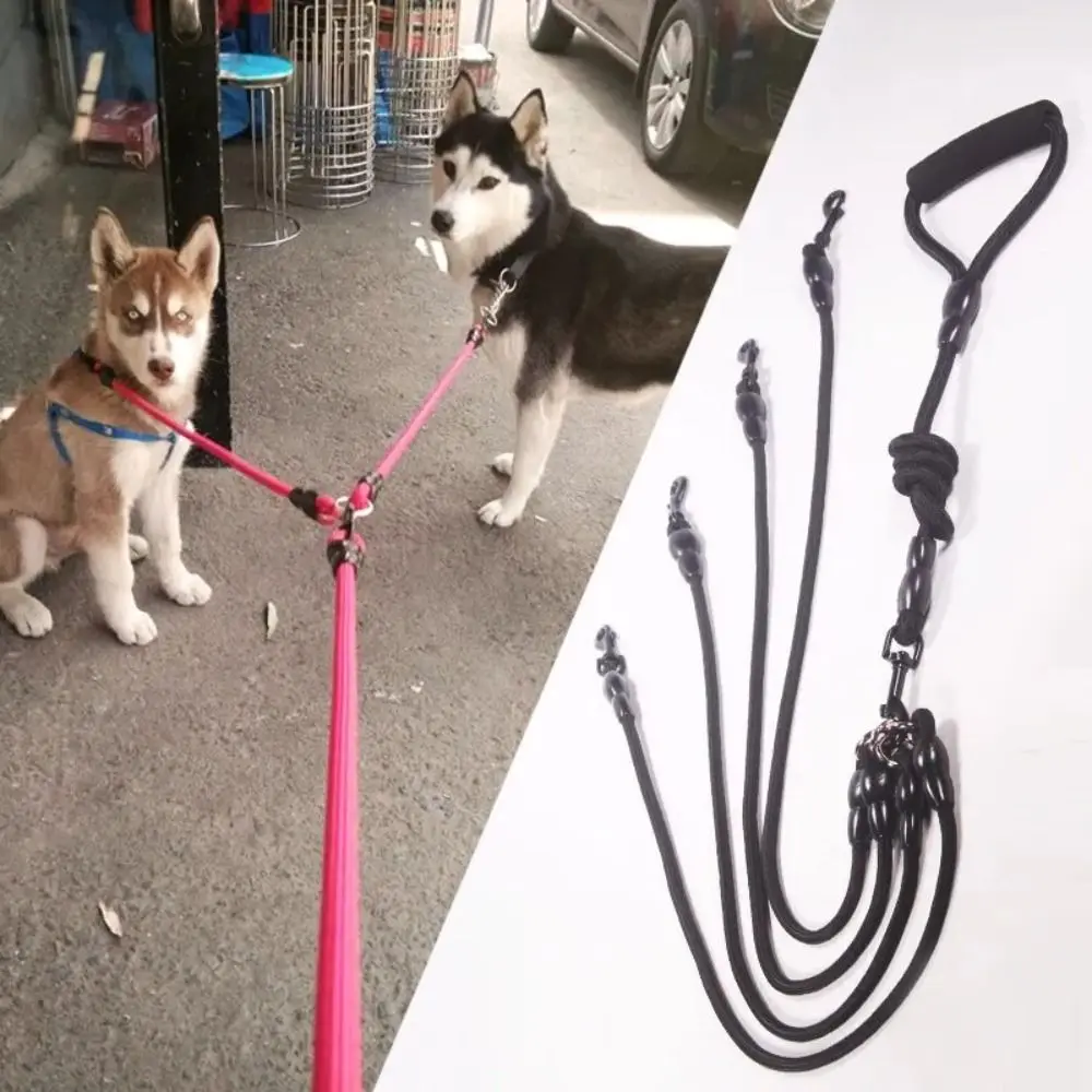 Pet Leash Nylon Double Dual Two Heads Dogs Rope 2 Way Coupler Walk Dogs Collars Harness Leads Dog Leashes - Image 2