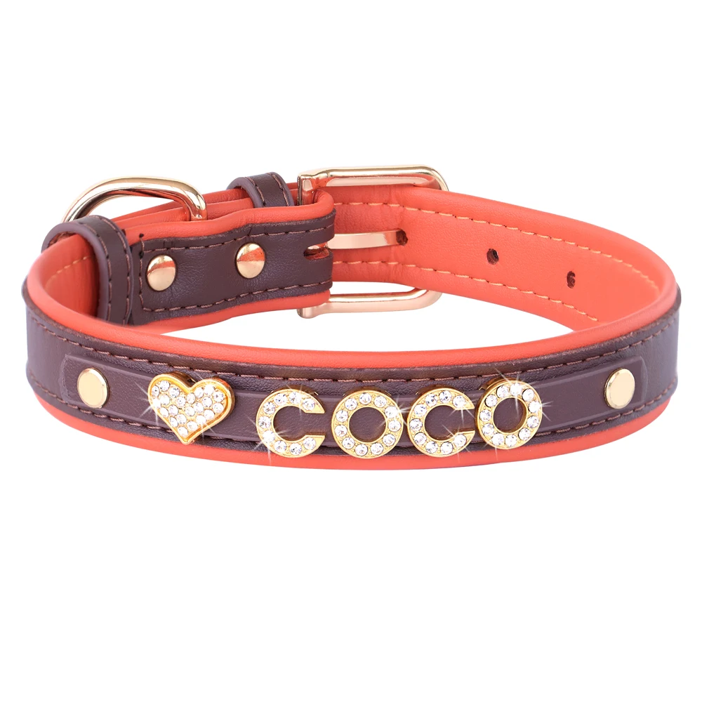 Bling Rhinestone Cat Collar Free Custom Puppy Cats Collars Personalized Kitten Name Charms Pet Crystal Necklace Cat Accessories - Image 12