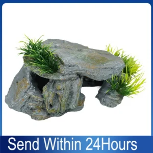 Reptile Rock Hide Cave Natural Reptile Hiding Rock Cave Aquarium Hide Cave Hideout Shrimp Cave Fish Tank Decor for Freshwater