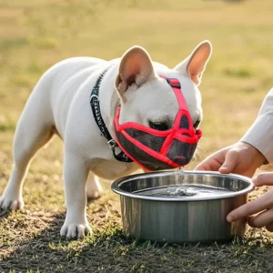 Summer French Bulldog Short Nosed Adjust Pet Muzzle for Dogs Face Shield Pug mascotas Accessories Prevent Accidental Ingestion
