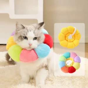 Pet Elizabethan Collar Cat Postoperative Soft Sunflower Shaped Cotton Pet Collar Cat Puppy Neck Ring Pet Spayed Soft Headgeart