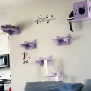 Wall-mounted cat house, cat bed, cat scratching post, cat indoor furniture suitable for kittens to rest and sharpen their claws