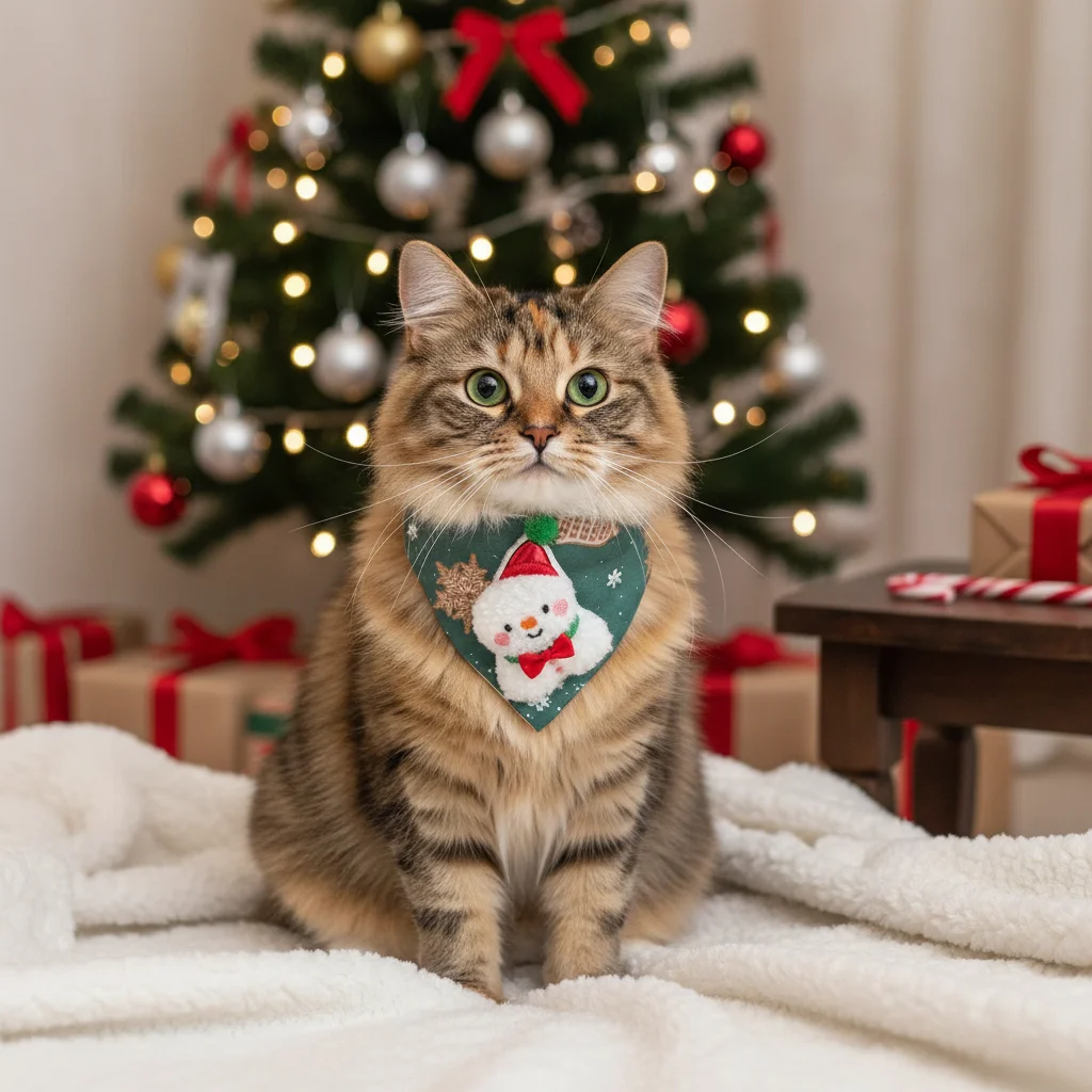 Pet Bandana Collar Adjustable Christmas Scarf For Dog Cat Saliva Towel Fashionable Neck Scarf Ring Triangle Bib Pet Neckerchief - Image 4