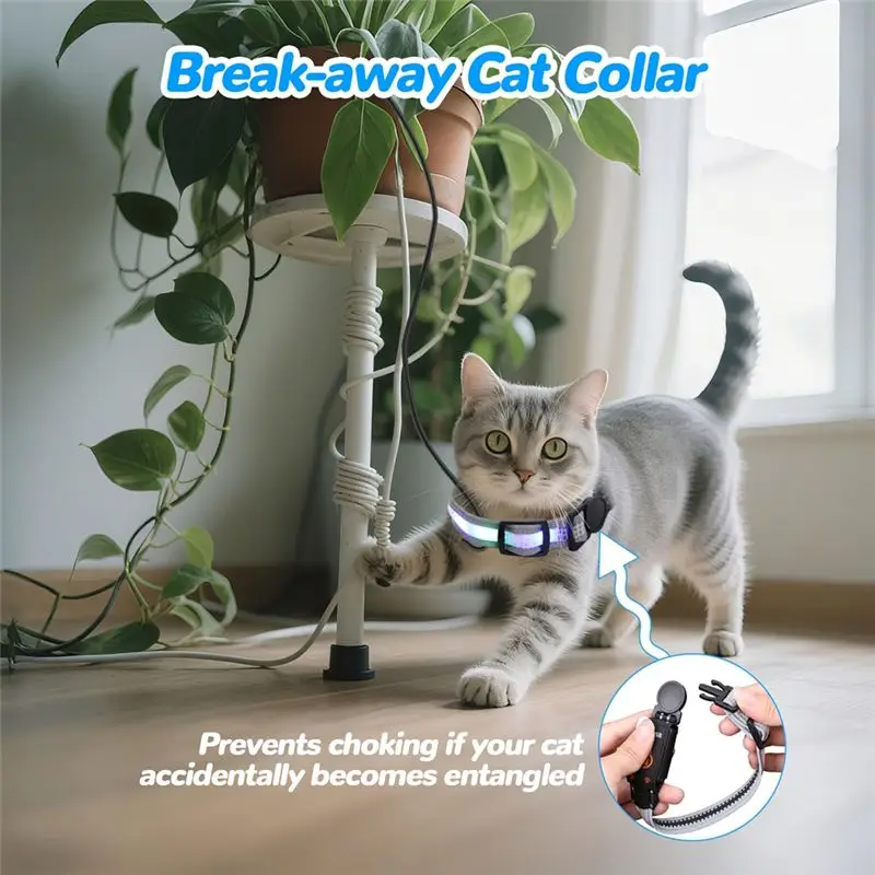 ^Arrival Cat Collar With Remote, Rechargeable Waterproof LED Light For Night, Dog For Night Walking Accessories - Image 5