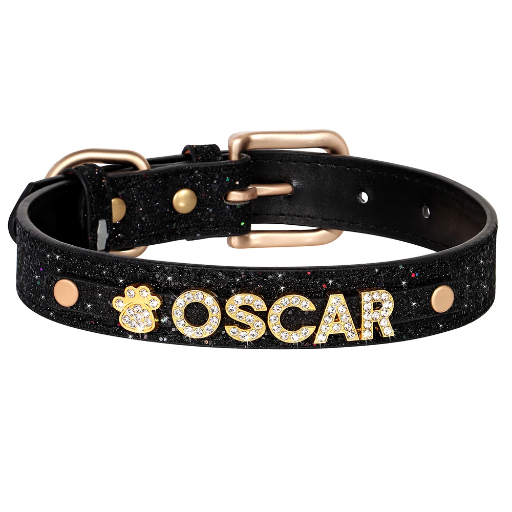 Bling Rhinestone Cat Collar Free Custom Puppy Cats Collars Personalized Kitten Name Charms Pet Crystal Necklace Cat Accessories - Image 9