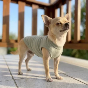 Cotton Dog Tank Top, Solid Color Sleeveless Pet T-Shirt, Breathable Dog Clothes for Small Dogs Chihuahua Yorkie