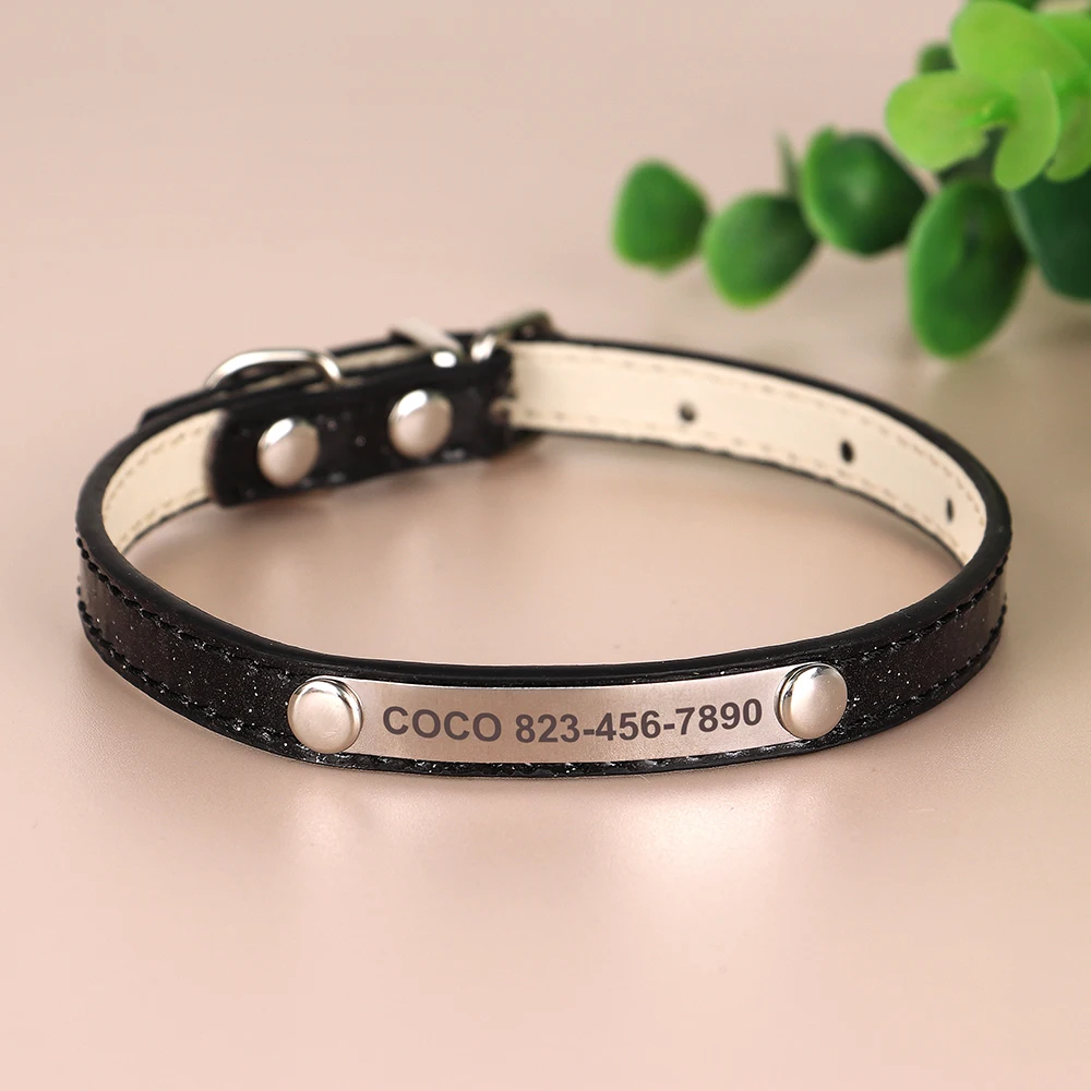 Anti-lost Cat ID Collar Personalized Puppy Cat Collars Necklace Free Engraved ID Name Tag For Kitten Cats Small Dogs Bling - Image 10