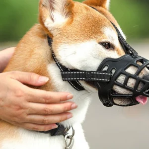 Pet Dog Soft Silicone Muzzle Anti-biting Chewing Mask Breathable Basket Dog Muzzle Durable Strong Mask Muzzle pet Dog Supplies