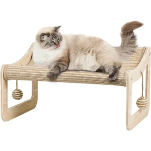 Indoor sisal cat scratching bed, combining the functions of a hammock and a scratching board, a 2-in-1 suspended sisal cat chair