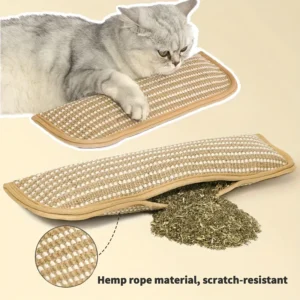 Durable Cat Toy Pillow and Scratching Pad - Chew-Resistant, Teething Bed Cover Style Cat Bed, Soft and Mosquito-Repelling