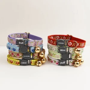 Adjustable Comfortable Cat Collar Stylish Safety Choking Prevention Personalized Pet Collar for Cats