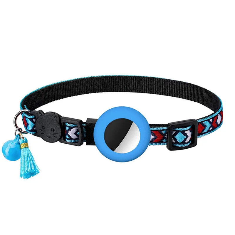 New Airtag Pet Collar Adjustable Nylon Puppy Cat Collar With Bell Anti-lost Pet Necklace With Apple Airtag Holder Pet Supplies - Image 7