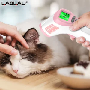 Infrared Pet Thermometers Dog Ear Thermometer Cat for Checking Pet Food Objects Temperature Gun Digital Backlit LCD Thermometer