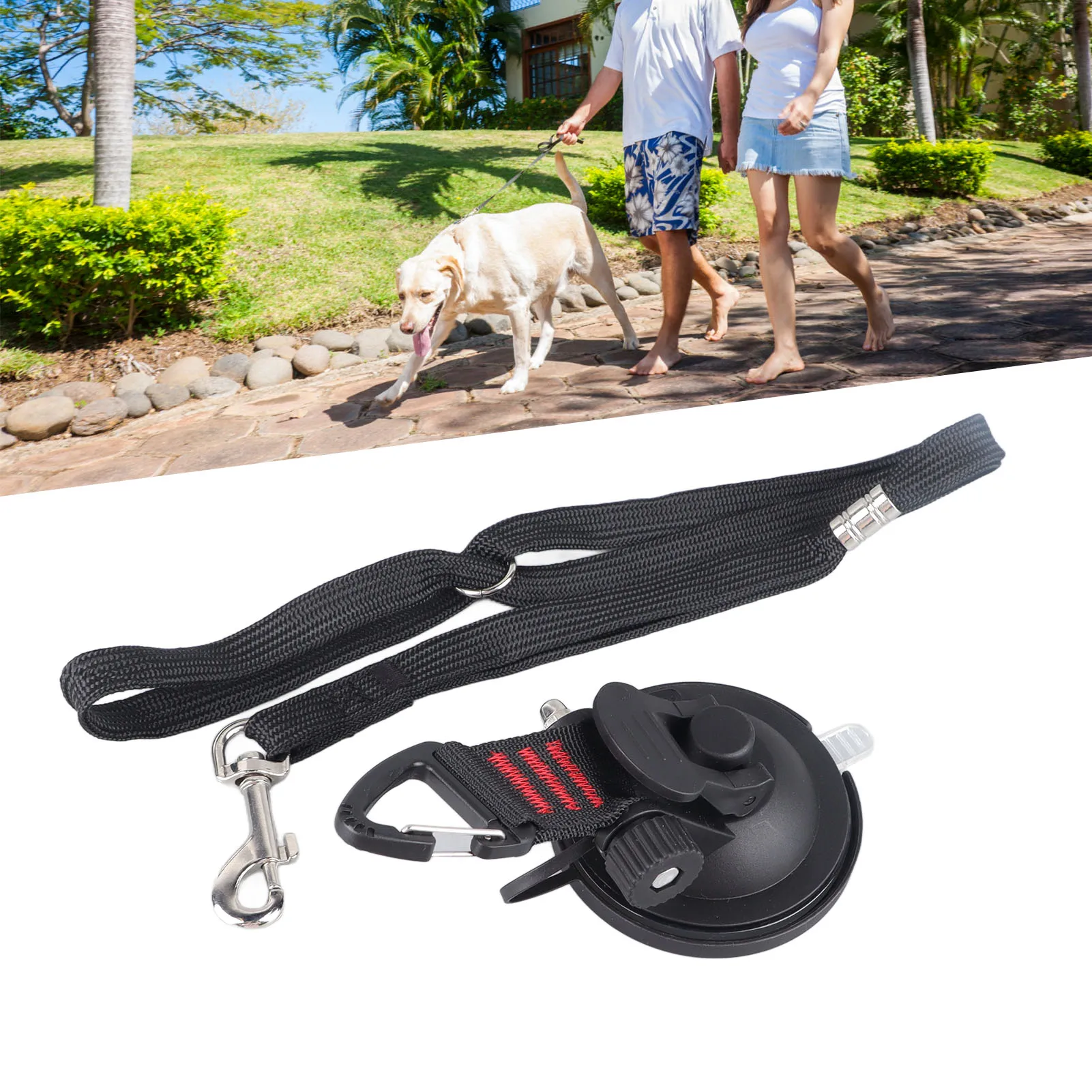Dog Bathing Tether with Suction Cup Adjustable Collar Dog Tub Restraint Leash for Pet Dog Cat Shower and Grooming - Image 3