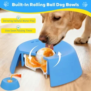 Anti-Choking Slow Feeder Dog Bowl Non-Slip 3/4 Cup - Lick Toy for Liquid Treats Bone Broth Yogurt Healthy Eating Anti-Chokin