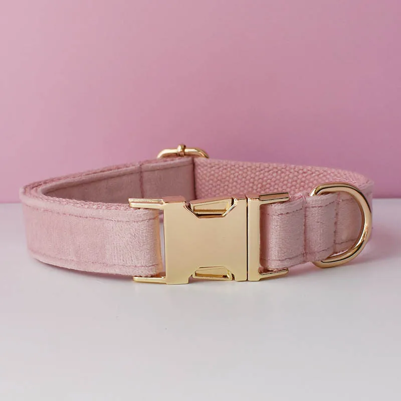 Velvet Collar Free Engrave Dog Collar Leash For Medium Big Pet Necklace Dog Accessories Dog Collars - Image 32