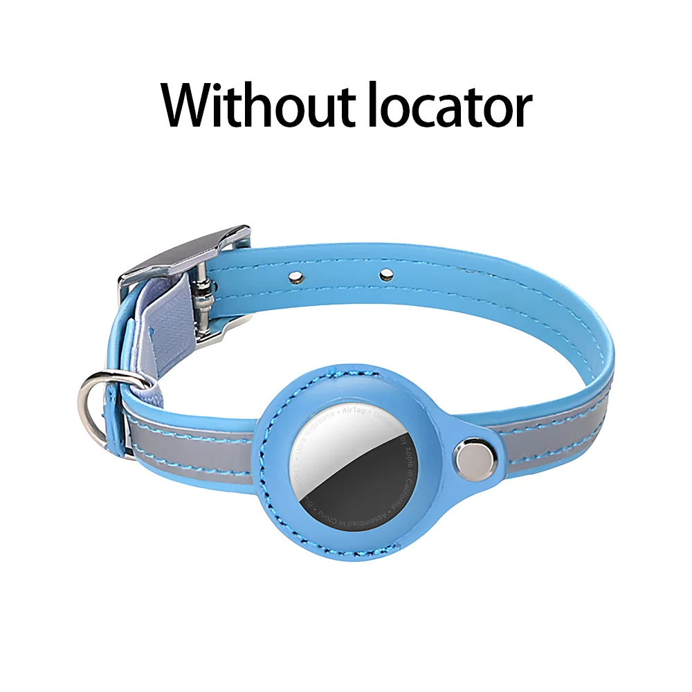 New Pet PU Cat Tracking Collar, Anti-Lost Reflective Locator Collar (No Airtag Included), Adjustable Cat Safety Collar, 1PC - Image 3