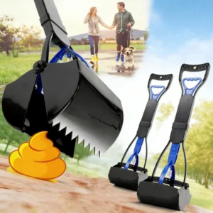 Pet Poop Pickup Clip Long Handle Foldable Dog Waste Cleaner Outdoor Poop Scooper Home Cleaning Tool Supplies