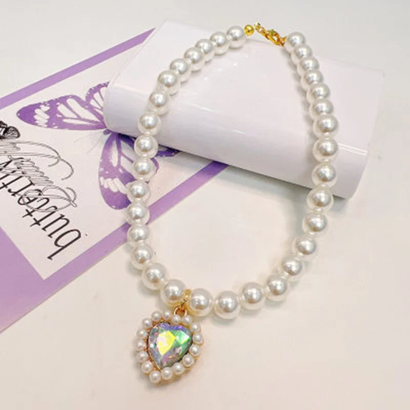 New Cute Exquisite Adjustable Cat Collar High Simulation Pearls Summer Pet Necklace Fashion Neck Decoration Supplies For Kitten - Image 19