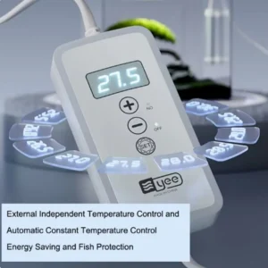 25/50/75W Aquarium Submersible Heater Digital Display Adjustable Turtle Heating Rod Mini 26-34°C Automatic Thermostat