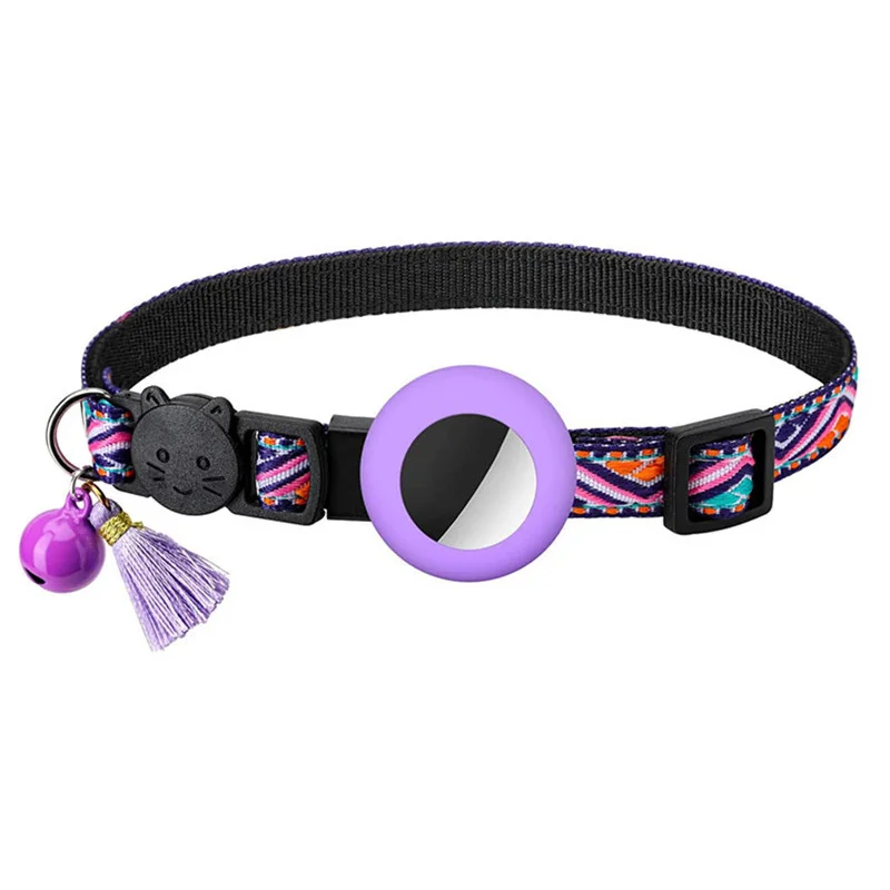 New Airtag Pet Collar Adjustable Nylon Puppy Cat Collar With Bell Anti-lost Pet Necklace With Apple Airtag Holder Pet Supplies - Image 9