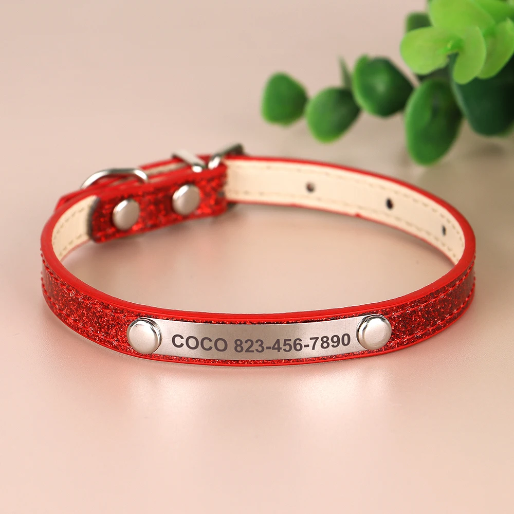 Anti-lost Cat ID Collar Personalized Puppy Cat Collars Necklace Free Engraved ID Name Tag For Kitten Cats Small Dogs Bling - Image 7