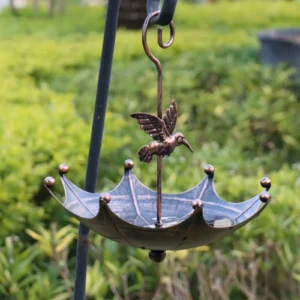 1Pc Antique Umbrella-Shaped Bird Feeder - Outdoor Hanging Bird Bath and Food Bowl, Suitable for Outdoor Gardens, Patios, Backyards, Bird Feeding, Attracting Wildlife, Gift for Bird Lovers