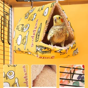 Parrot Tent Pet Bird Cages Warm Plush Hammock Hanging Cave Parakeet Hut Tent Bed Bird Nest House Sleeping Hatching Accessories