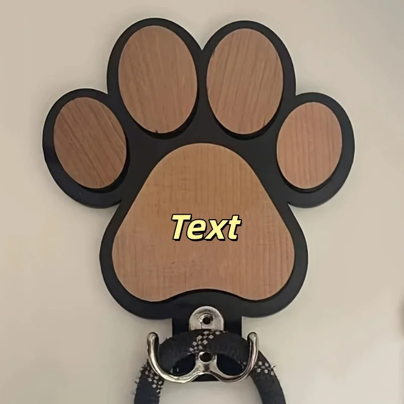 Custom Wooden Paw Print Dog Leash Hanger Wall Hook - Claw Design Coat & Collar Holder for Dog Lovers Unique Pet Gift - Image 8
