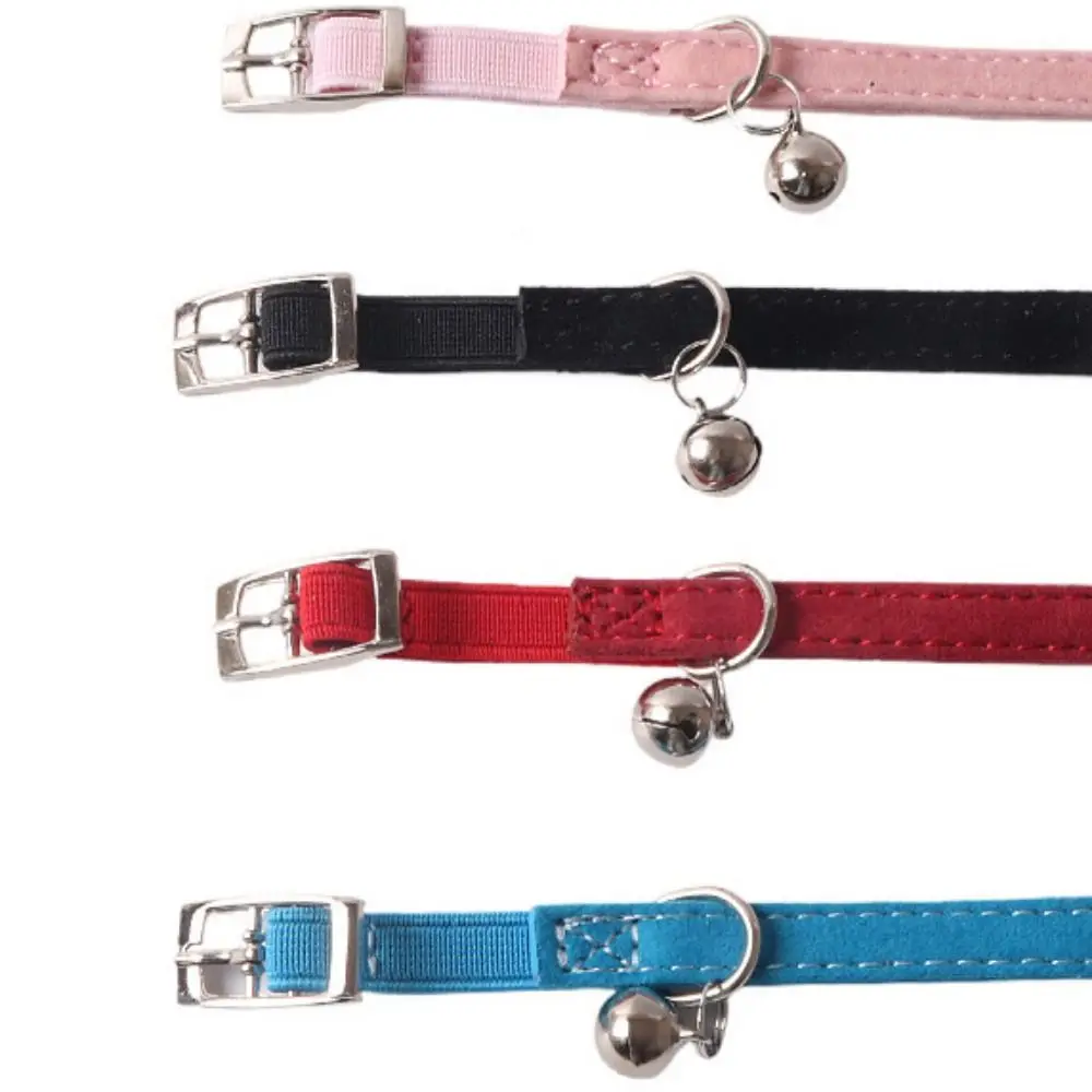 Safety Heart Bell Cat Collar Elastic Adjustable Adjustable Colored Diamonds Cat Collar Soft With Bell Dog Necklace Pet Supplies - Image 5