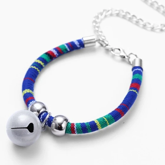 Fashion Pet Bell Collar Necklace Nylon Fabric Kitten Accessory Cats Collar With Extension Chain Cats Puppy Decoration Product - Image 11