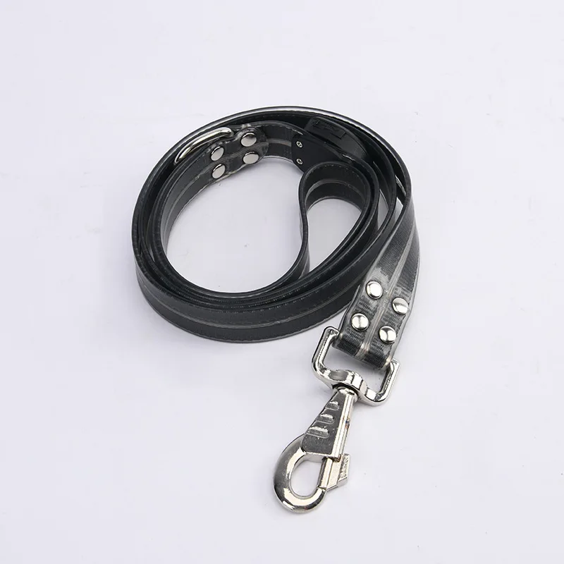 Pet light-up collar leash LED flashing collar USB charging dog walking pulling belt adjustable dog collar fashion pet supplies - Image 13