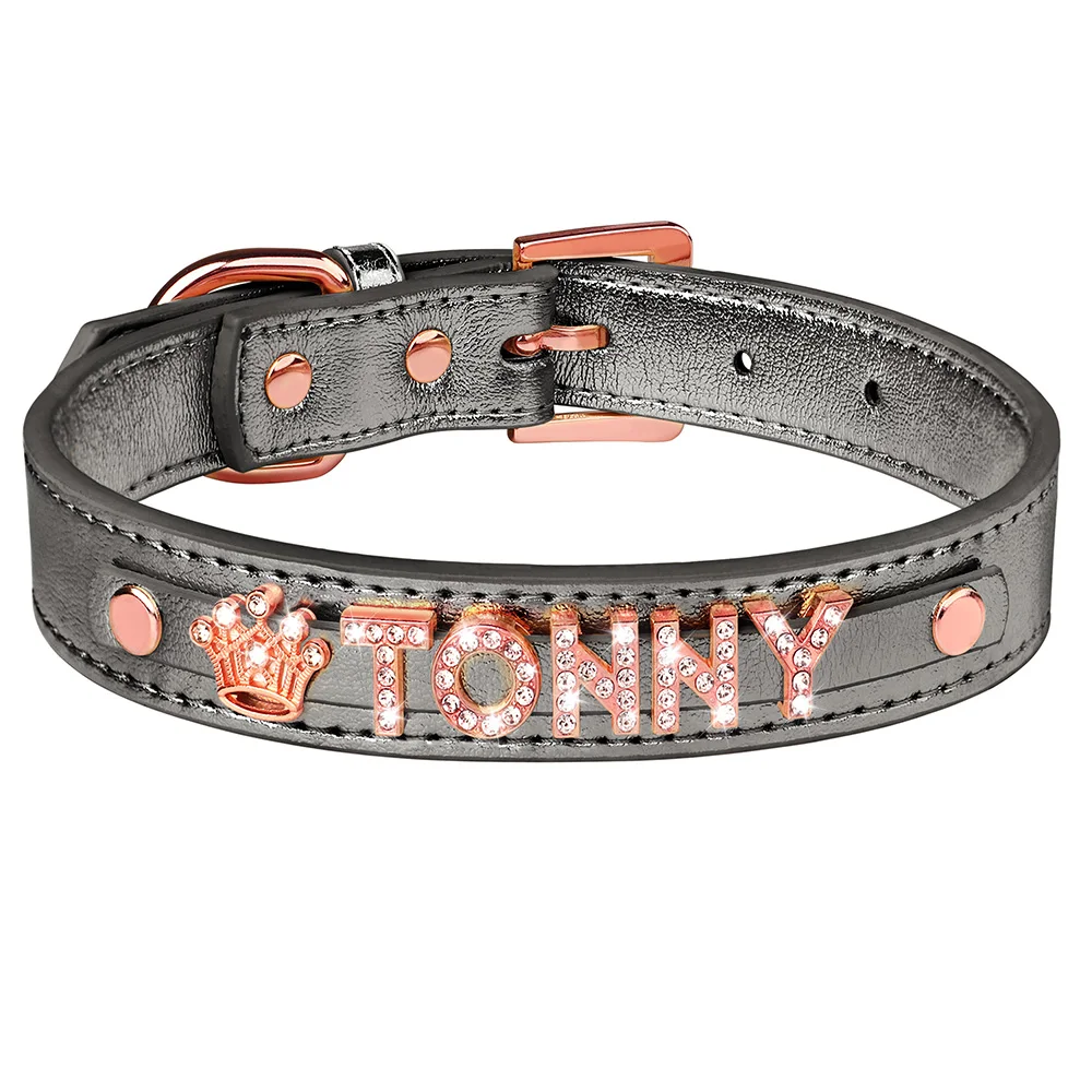 Personalized Dog Collar DIY Puppy Cat Name Collars Pet Necklace With Bling Letters Charms Free Custom For Small Medium Dogs Pug - Image 9