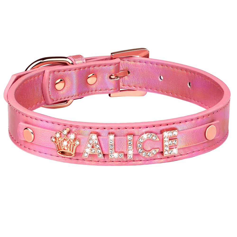 Personalized Dog Collar DIY Puppy Cat Name Collars Pet Necklace With Bling Letters Charms Free Custom For Small Medium Dogs Pug - Image 10