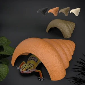Reptile Spiral Cave Hideouts Shelter for Spider, Snail, Lizard, Scorpion, Frog, Chameleon, Habitat Terriarium Decoration, Décor
