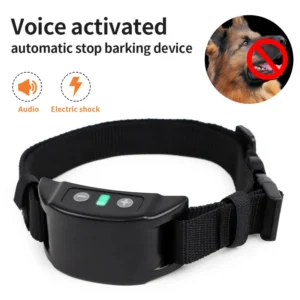 Electric Auto Anti-Bark Collar USB Rechargeable Training Collars Safety Static Shock Humane  Anti End Bark Collars Pet Supplies