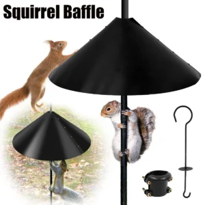 18 in Squirrel Baffle Wrap Around Squirrel Proof Baffles Durable Plastic Bird Feeder Guard with Hook Hanging Squirrel Flapper
