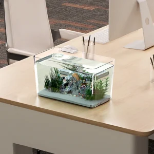 PET Material Fish Tank High Transparency in Multiple Sizes Suitable for Small Fish Goldfish And Turtles for Home And Office Use