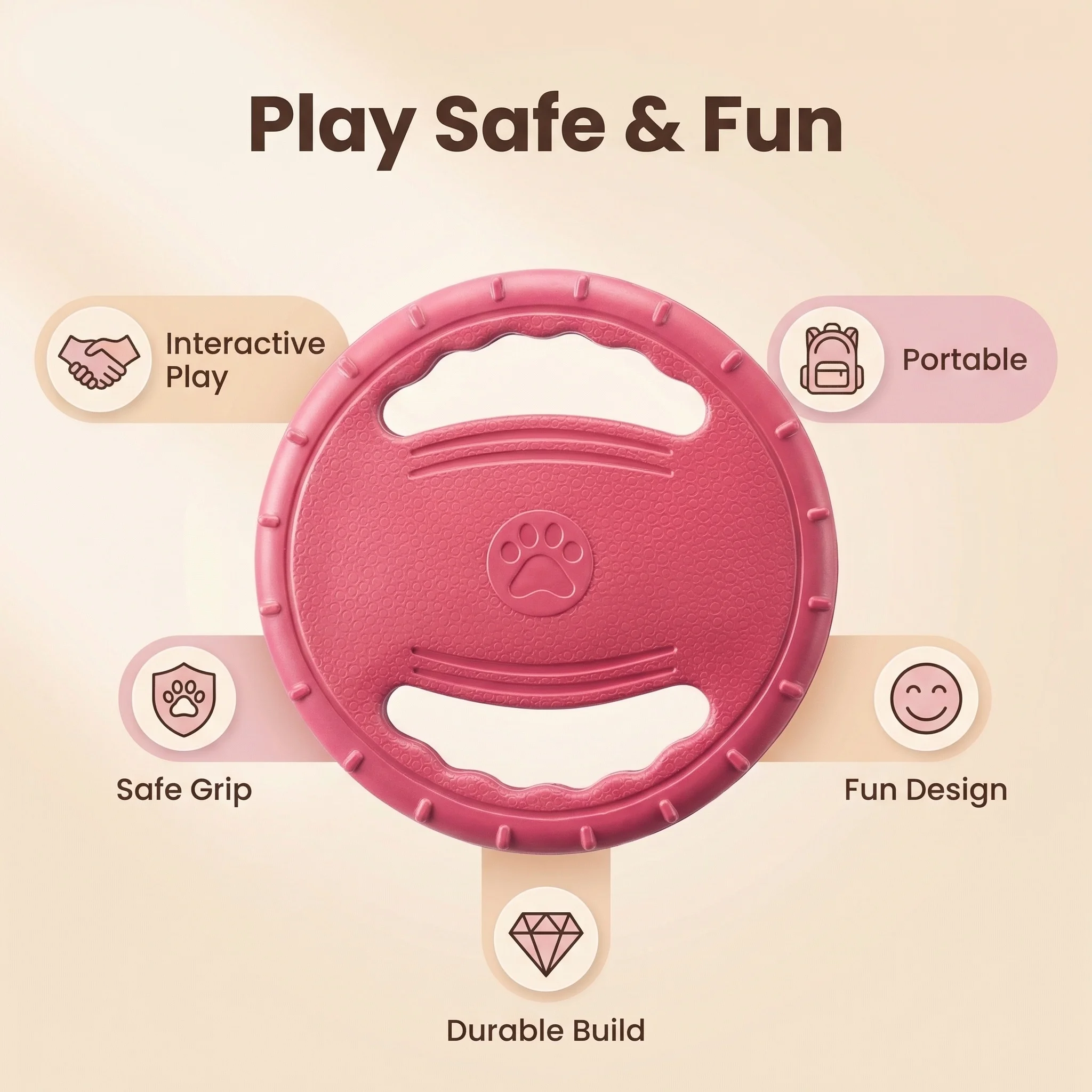 EVA Flying Disc Dog Training Toy Puppy Outdoor Interactive Game Playing Supplies Pet Chewing Flying Saucer Floating Water Toy - Image 3
