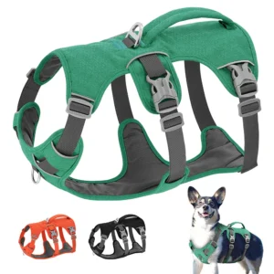 Escape Proof Nylon Dog Harness Reflective Dog Harnesses Durable Pet Vest With Handle Adjustable for Small Medium Large Dogs Pug
