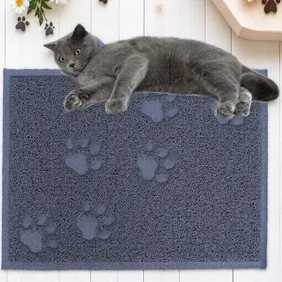 30x40cm Cat Litter Mat Strong PVC Dog Cat Cleaning Carpet Dirt Grabbing Design Front Back Door Use Shake Vacuum Gray - Image 6