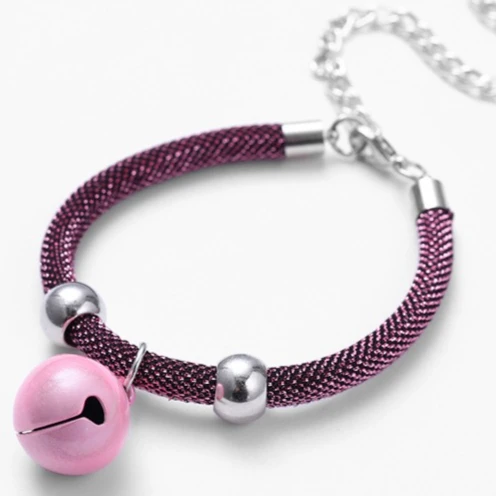 Fashion Pet Bell Collar Necklace Nylon Fabric Kitten Accessory Cats Collar With Extension Chain Cats Puppy Decoration Product - Image 9