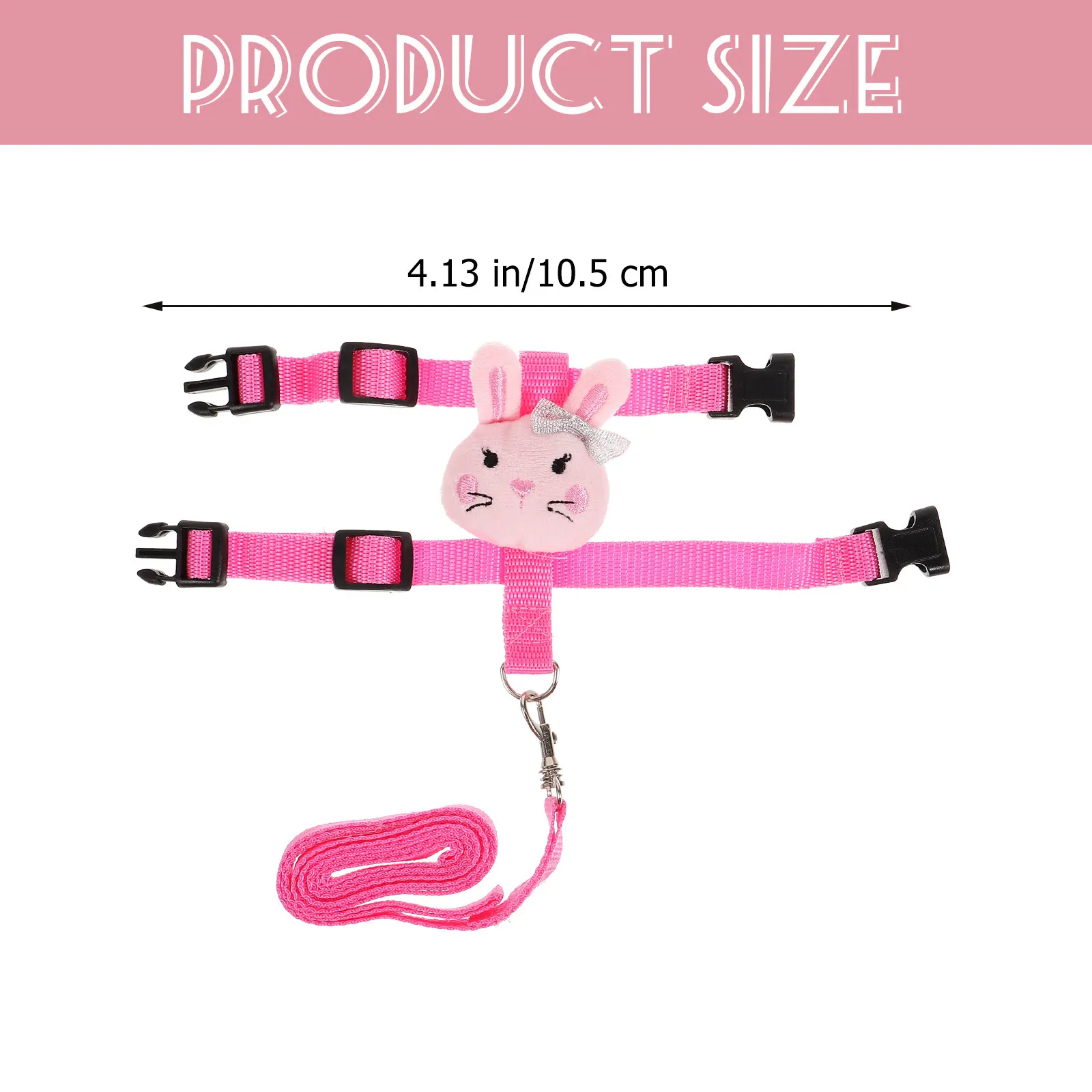 1Set Pet Harness and Leash Adjustable Bunny Harness Set Comfortable Small Pets Traction Rope Rabbit Leash Kit Outdoor Walking - Image 5