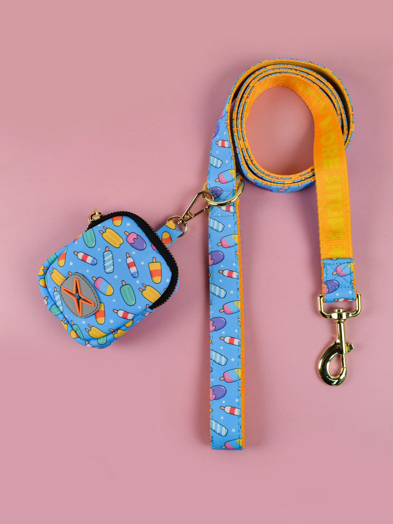 Valentine's Day and New Year's gift Cute high quality gold hardware Luxury Pet Trash Bag & Traction Rope Double sided print - Image 7