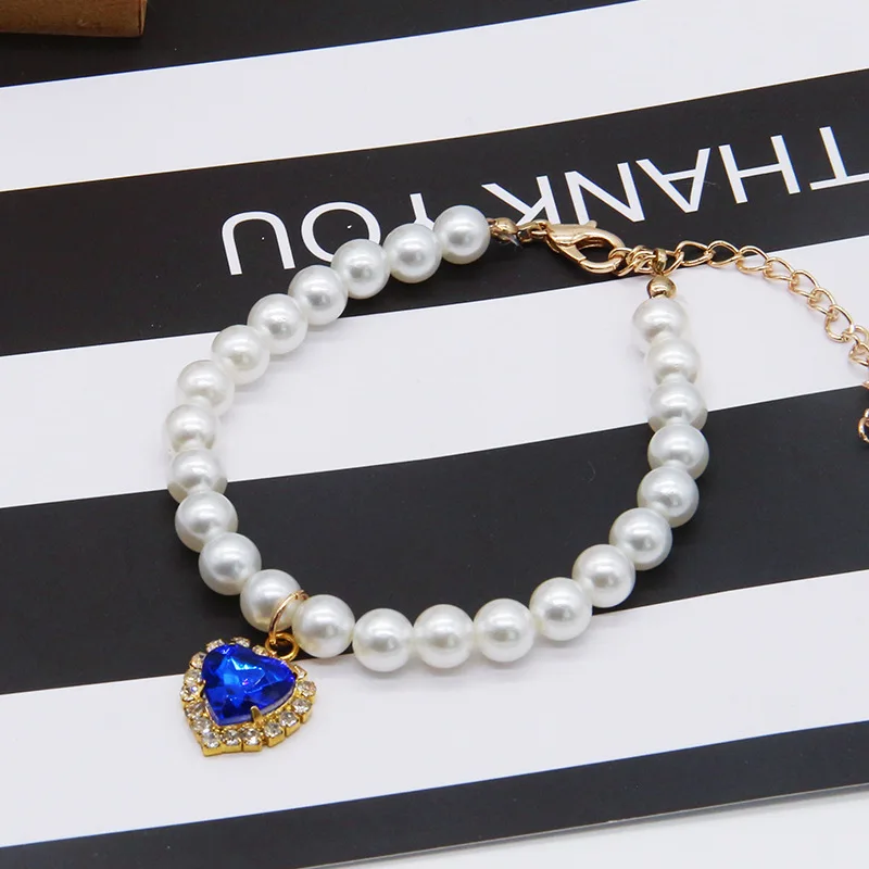 New Cute Exquisite Adjustable Cat Collar High Simulation Pearls Summer Pet Necklace Fashion Neck Decoration Supplies For Kitten - Image 14