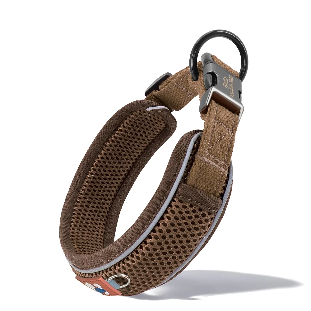 Personalized Dog Collar Mesh Breathable Dog Collars Reflective Pet Necklace Durable For Small Medium Large Dogs Free Engraving - Image 7