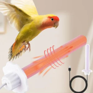 USB Heated Bird Perch Warmer Stand Cockatiel Heater Stick for Small Medium Parrot Parakeets Canaries Indoor Cage Winter Supplies