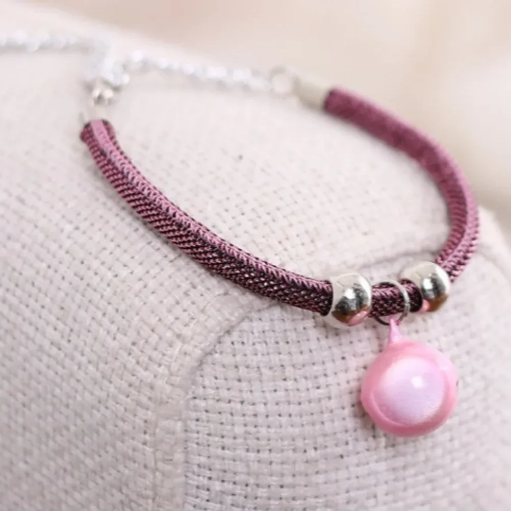 Fashion Pet Bell Collar Necklace Nylon Fabric Kitten Accessory Cats Collar With Extension Chain Cats Puppy Decoration Product - Image 5