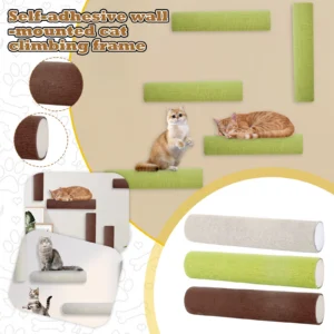 Cat Scratch Board Cat Scratching Stick Wall Mounted Portable Selfadhesive Kitten Toy Climbing Frame Wear Resistant Pet Furniture